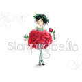 TINY TOWNIE GARDEN GIRL ROSE RUBBER STAMP
